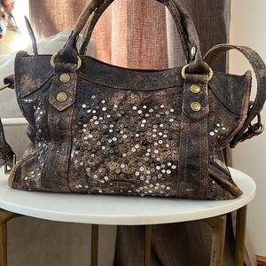 Frye Deborah Vintage Leather Studded Handbag